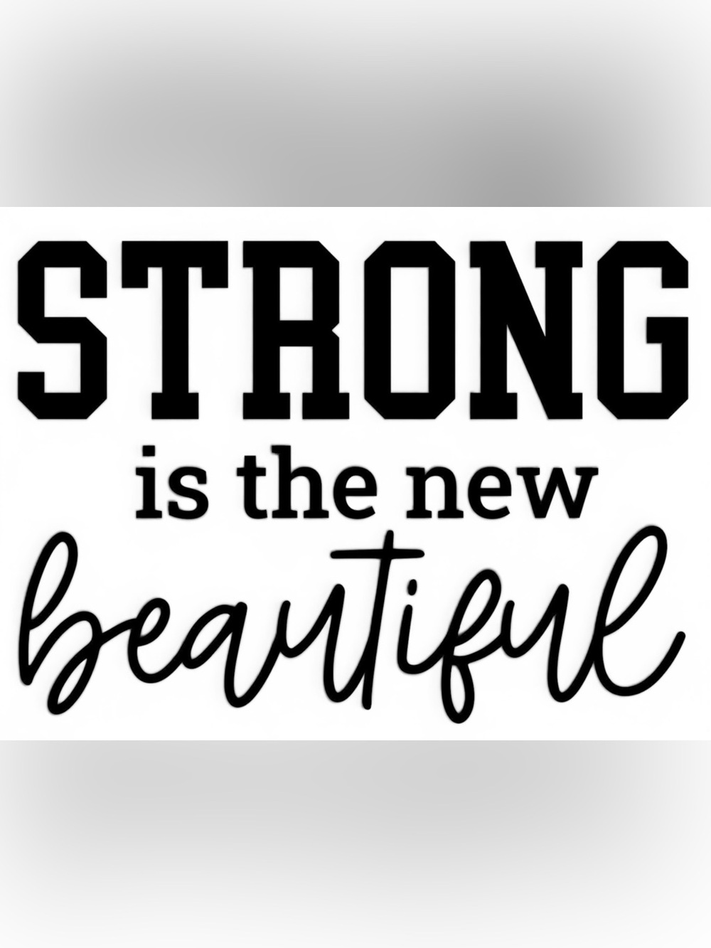 Strong is the new beautiful hand towel